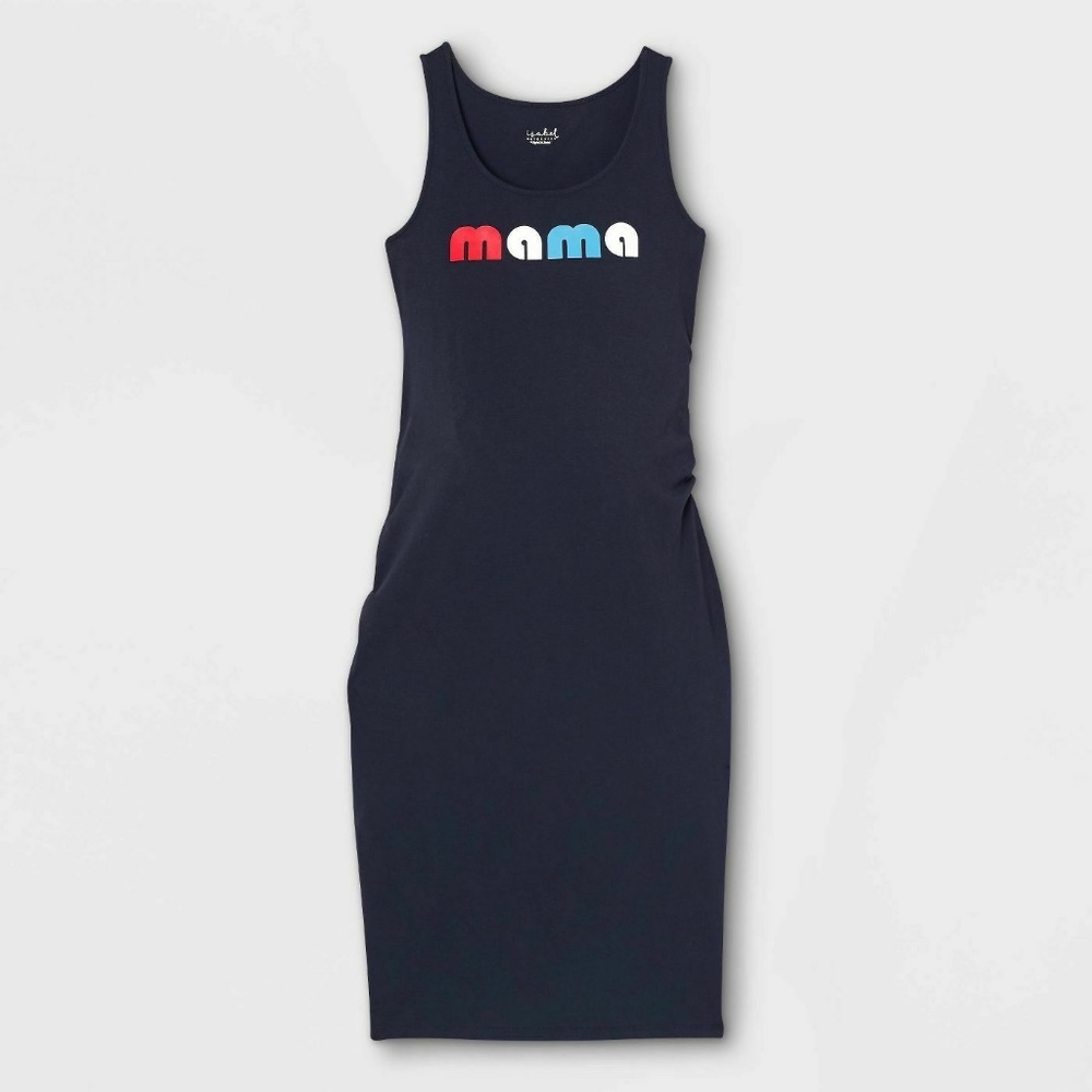 Isabel Maternity by Ingrid Sleeveless Mama Graphic Maternity Dress 1222